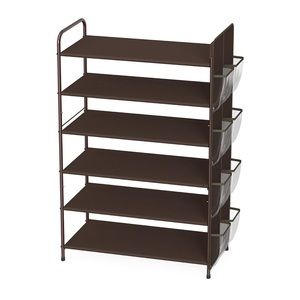 Simple Houseware 6-Tier Shoe Rack Storage Organizer Bronze